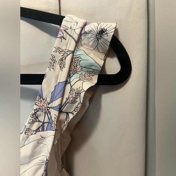 Elegant Blue and Purple One Piece with Ruffled Straps - Picture 3 of 5